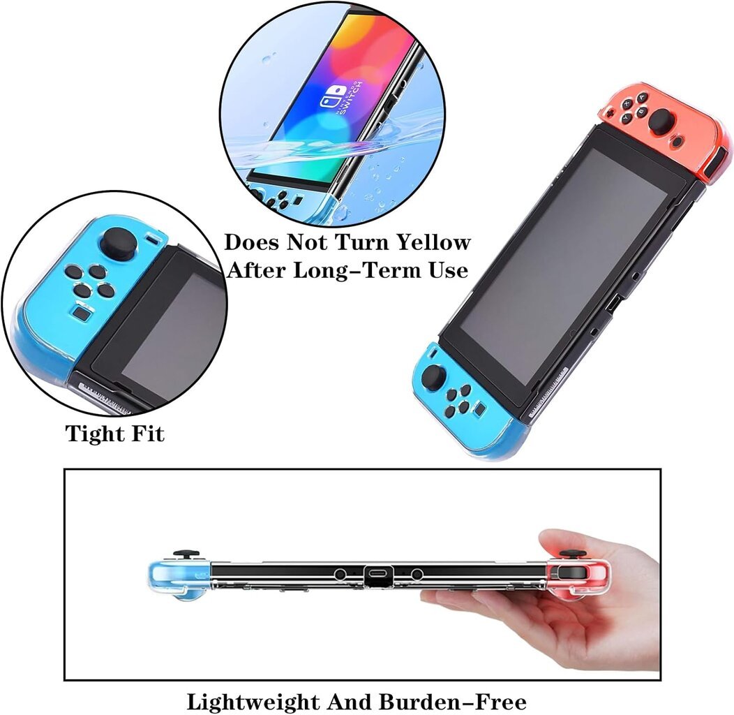 Plonas ir apsauginis TPU dėklas, skirtas Nintendo Switch, skaidrus kaina ir informacija | Žaidimų kompiuterių priedai | pigu.lt