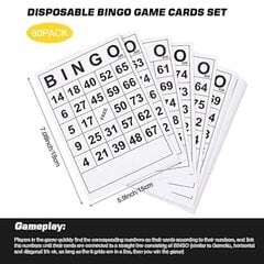 Klasikinės bingo kortelės 0-75 Linksmų šeimos žaidimų bingo bilietai Šeimai tinkami žaidimai Suaugusiems vaikams kaina ir informacija | Stalo žaidimai, galvosūkiai | pigu.lt