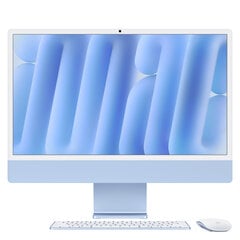 iMac 24” 4.5K Retina, Apple M4 10C CPU, 10C GPU/16GB/512GB SSD/Blue/SWE MWV33KS/A цена и информация | Стационарные компьютеры | pigu.lt