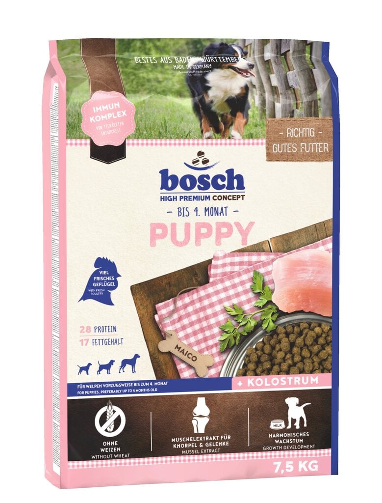 Bosch Petfood Puppy (High Premium) 7,5kg цена и информация | Sausas maistas šunims | pigu.lt