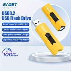 EAGET Greitas USB Atmintukas - 128GB/64GB/32GB, Spalvotas Dangtelis kaina ir informacija | USB laikmenos | pigu.lt