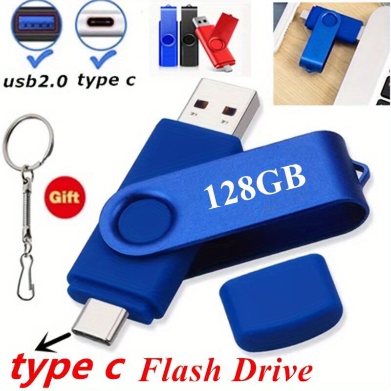 Aukštos spartos 2-in-1 USB atmintinė 4-128GB kaina ir informacija | USB laikmenos | pigu.lt