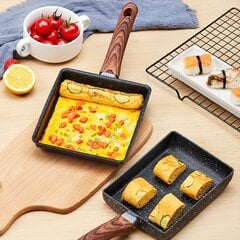 Tamagoyaki keptuvė su nelipnia danga ir medžio imitacija kaina ir informacija | Virtuvės įrankiai | pigu.lt