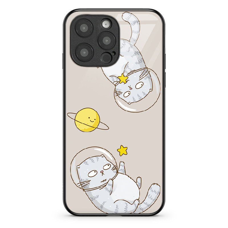 Astronautas katinas - "iPhone 14 Pro MAX" stiklinis dėklas [TIF 37A]. цена и информация | Telefono dėklai | pigu.lt