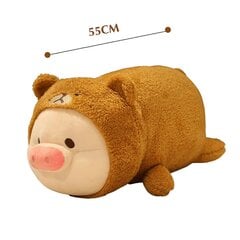 55 cm Kawaii Pig pliušinis žaislas Animacinis pliušinis žaislų pagalvė Puiki aukštos kokybės pliušinė lėlė kūdikiui apkabinti pliušinis žaislas-meškiukas kaina ir informacija | Minkšti (pliušiniai) žaislai | pigu.lt