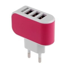 Stuff Certified® 5-Pack Triple (3x) USB prievadas iPhone / Android sieninis įkroviklis Sieninis įkroviklis AC Home Pink kaina ir informacija | Kabeliai ir laidai | pigu.lt