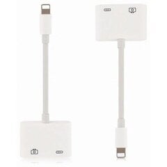 Kabeliai ir adapteriai 2 viename USB kameros klaviatūros adapterio laido jungtis, skirta iPhone / iPad White цена и информация | Кабели и провода | pigu.lt