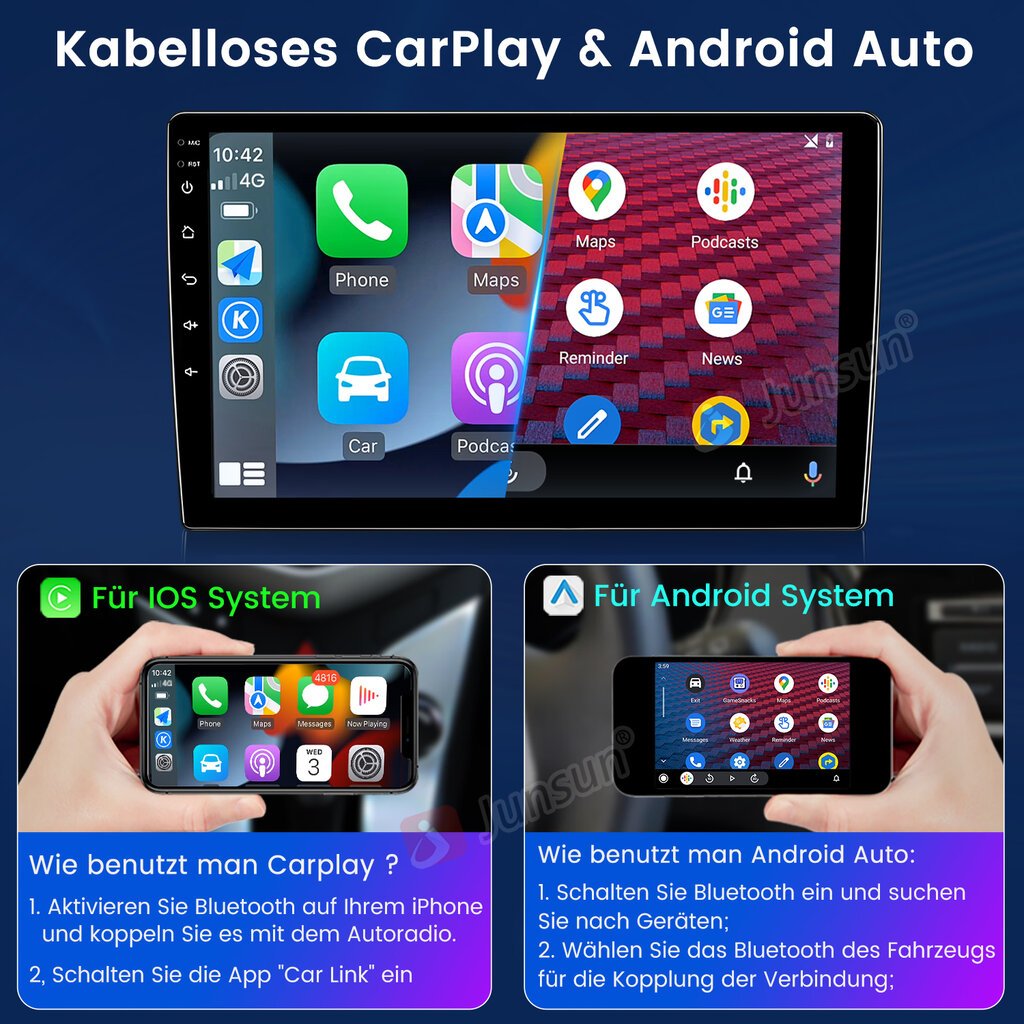 1G+32G Android 13 Carplay“ 4 branduolių automobilinis radijas „Mercedes Benz“ C klasei W204 S204 Andriod auto Carplay RDS DSP FM 2 DIN kaina ir informacija | Automagnetolos, multimedija | pigu.lt