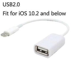 Otg adapterio kabelis įkiša į USB lizdą, skirtas Apple iPhone Ios10.2 ir žemesniems kaina ir informacija | Kabeliai ir laidai | pigu.lt