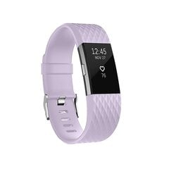 Светло-Фиолетовый Ремешок С Ромбовидным Узором, Совместимый С Fitbit Charge 2, 10,5X8,5 См цена и информация | Аксессуары для смарт-часов и браслетов | pigu.lt