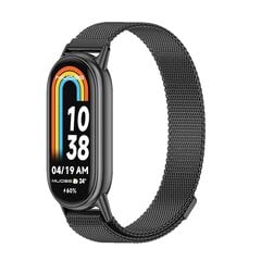 Черный Магнитный Металлический Ремешок Для Часов Mijobs Milan, Совместимый С Xiaomi Mi Band 8 цена и информация | Аксессуары для смарт-часов и браслетов | pigu.lt