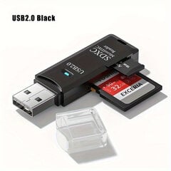 USB3.0 Mini SD/TF Kortelių Skaitytuvas, USB2.0 Skaitytuvas. kaina ir informacija | Adapteriai, USB šakotuvai | pigu.lt