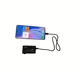 'Многофункциональный USB-C картридер - совместим с SD, CF, MicroSD, M2, MS Duo и XD картами для телефонов, планшетов и компьютеров.' цена и информация | Адаптеры, USB-разветвители | pigu.lt