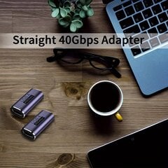 USB C Adapteris C C Moteriška Iki Moteriška 100W 40Gbps 8K@60Hz kaina ir informacija | Adapteriai, USB šakotuvai | pigu.lt