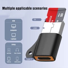 USB C TF Micro-SD kortelių skaitytuvas ir OTG adapteris kaina ir informacija | Adapteriai, USB šakotuvai | pigu.lt