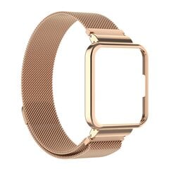 Rose Gold Metalinis Dirželis Su Laikrodžio Rėmeliu, Suderinamas Su Xiaomi Redmi Watch 2 Lite, Suderinamu Su Xiaomi Redmi Watch 2 Lite kaina ir informacija | Išmaniųjų laikrodžių ir apyrankių priedai | pigu.lt