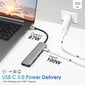 USB C šakotuvo kelių prievadų adapteris, 5.7 in 1 USB tipo c šakotuvas su 4K HDMI, SD/TF kortelių skaitytuvas цена и информация | Adapteriai, USB šakotuvai | pigu.lt