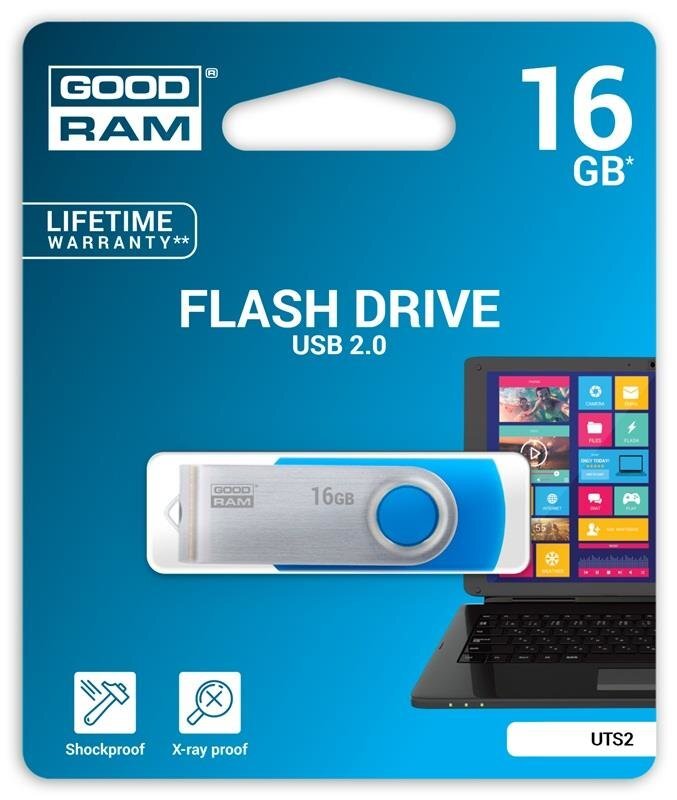 Atmintinė Goodram Flashdrive Twister 16GB USB 2.0 kaina ir informacija | USB laikmenos | pigu.lt