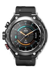 Išmanusis laikrodis LEMFO T92 Dial Black 44mm dirželis Guminis sportinis GPS laikrodis kaina ir informacija | Išmanieji laikrodžiai (smartwatch) | pigu.lt