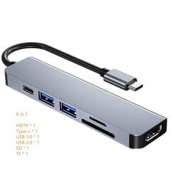 USB C Hub to 4K HDMI-совместимый USB 3.0 2.0 Type C PD Зарядная док-станция для MacBook iPad S20 Dex TV Мышь для ноутбука цена и информация | Зарядные устройства для ноутбуков | pigu.lt