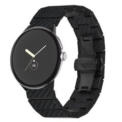 Для Google Pixel Watch/Pixel Watch 2 ремешок для часов с разъемом из углеродного волокна металлический ремешок для часов цена и информация | Аксессуары для смарт-часов и браслетов | pigu.lt