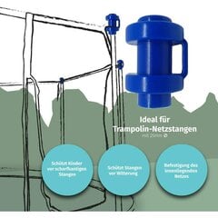 Apsauginio tinklo keitimas 8 Batuto tinklo strypo galo dalys 25mm Mėlyna цена и информация | Садовые инструменты | pigu.lt