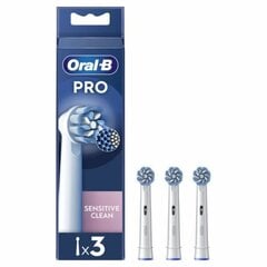 Pakaitinė galva „Oral-B Pro“ jautrūs 3 vienetai kaina ir informacija | Dantų šepetėliai, pastos | pigu.lt