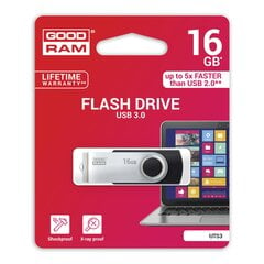 USB карта памяти Goodram UTS3 16ГБ 3.0, красная цена и информация | USB накопители | pigu.lt