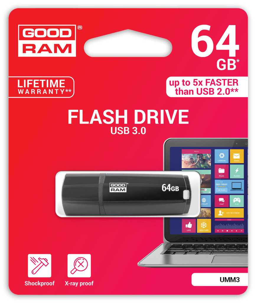 Goodram UMM3 64GB 3.0 цена и информация | USB laikmenos | pigu.lt