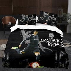 Žaidėjas K6# 3d trijų dalių rinkinys dydžio futbolo serijos C Ronaldo antklodė padengti namų tekstilės kaina ir informacija | Paklodės | pigu.lt