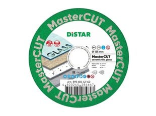 Distar 125mm MasterCUT deimantinis diskas stiklo, akmens masės, porcelianinių plytelių pjovimui kaina ir informacija | Mechaniniai įrankiai | pigu.lt