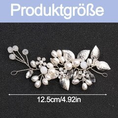 Plaukų aksesuarai, sidabriniai vestuvių krištoliniai plaukų vynmedžiai, nuotakos galvos apdangalas, perlas kaina ir informacija | Plaukų aksesuarai | pigu.lt