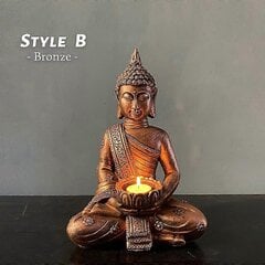 Tailando Budos statulos Led lempos laikiklis Zen žvakių derva Rankų darbo budizmas Hindu Fengshui meditacija Budos figūrėlės puošmena kaina ir informacija | Žvakės, Žvakidės | pigu.lt