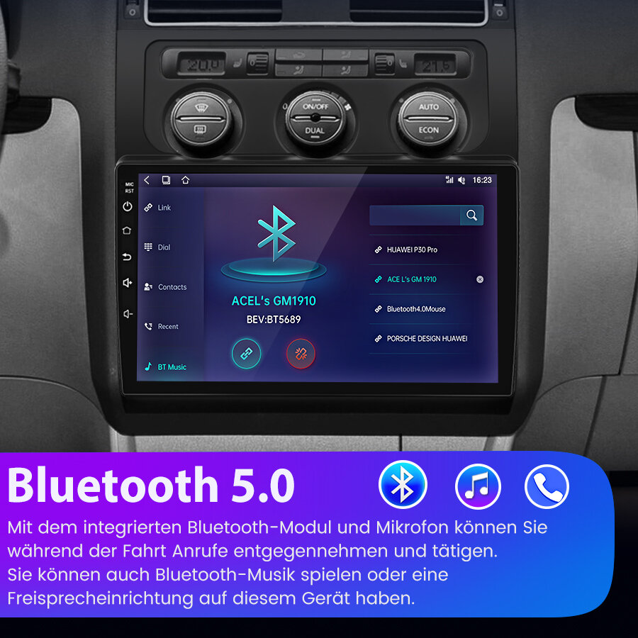 10''VW Touran 1T1 1T2 1T3 2003-2010 Android 13 6+128G Carplay Andriod Auto 2din jutiklinio ekrano automobilinis radijas GPS NAVI 8Core RDS DSP FM DAB+ 4G kaina ir informacija | Automagnetolos, multimedija | pigu.lt