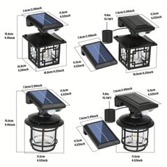 Уличный умный солнечный настенный светильник с датчиком движения цена и информация | Уличные светильники | pigu.lt