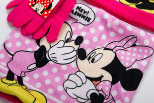 Kepurės pirštinių rinkinys DISNEY MINNIE MOUSE mergaitei rožinės spalvos HS4033 PINK kaina ir informacija | Kepurės moterims | pigu.lt