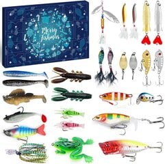 24 dienų Topwater Lures žvejybos šaukštai Minnow Popper Crankbait VIB žvejybos mėgėjams Tėvas vaikinas brolis цена и информация | Товары для упаковки подарков | pigu.lt