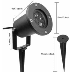 Kalėdinis projektorius LED snaigių lempa Vandeniui atspari lempa, skirta lauko kalėdinio vakarėlio sodo apšvietimo dekoravimui, balta S цена и информация | Рождественские украшения | pigu.lt