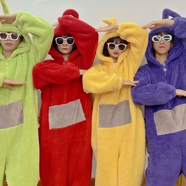 Anime Teletubbies kostiumas suaugusiems Kalėdų pižamos miegui skirtas kombinezonas Es geltonas geltonas XL цена и информация | Kalėdinės dekoracijos | pigu.lt