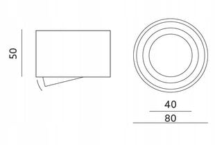 6x juodi halogeniniai Lumiled lubiniai šviestuvai Tube Spot Amat S su judančiu žiedu nuo 0° iki 15°, 50 x 80 mm + 6x 7W LED įdėklai цена и информация | Потолочные светильники | pigu.lt