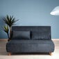 Dvivietė sofa su miego funkcija, mėlyna, 140x91x84 cm kaina ir informacija | Sofos | pigu.lt