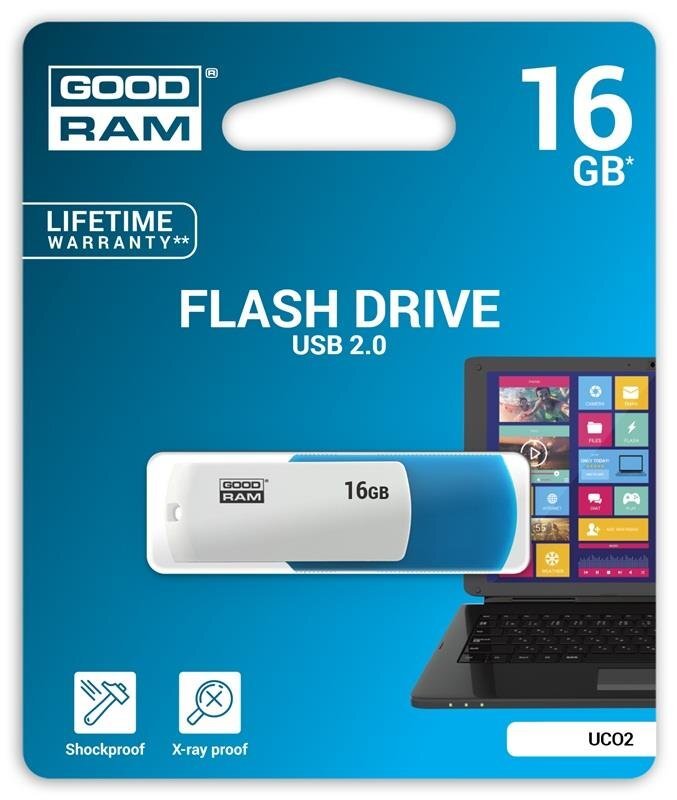 Goodram UCO2 16GB 2.0 kaina ir informacija | USB laikmenos | pigu.lt