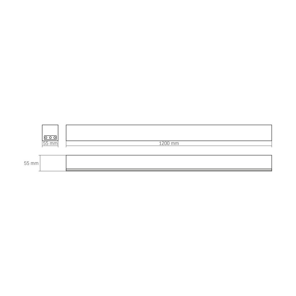 Linijinis LED šviestuvas (jungiamas) 50W 1200mm, 5000Lm 5000K, Videx kaina ir informacija | Lubiniai šviestuvai | pigu.lt