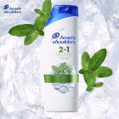 Šampūnas nuo pleiskanų Head&Shoulders Menthol 2in1 360 ml kaina ir informacija | Šampūnai | pigu.lt