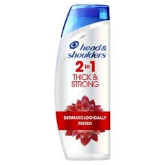 Šampūnas nuo pleiskanų Head&Shoulders Thick&Strong 2in1, 360 ml цена и информация | Шампуни | pigu.lt