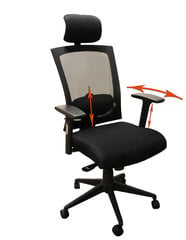 Biuro kėdė Virginia, juoda kaina ir informacija | Biuro kėdės | pigu.lt