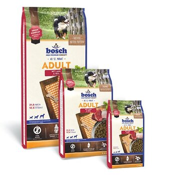 Bosch Petfood Adult Lamb & Rice (High Premium) 15kg+3kg! kaina ir informacija | Sausas maistas šunims | pigu.lt