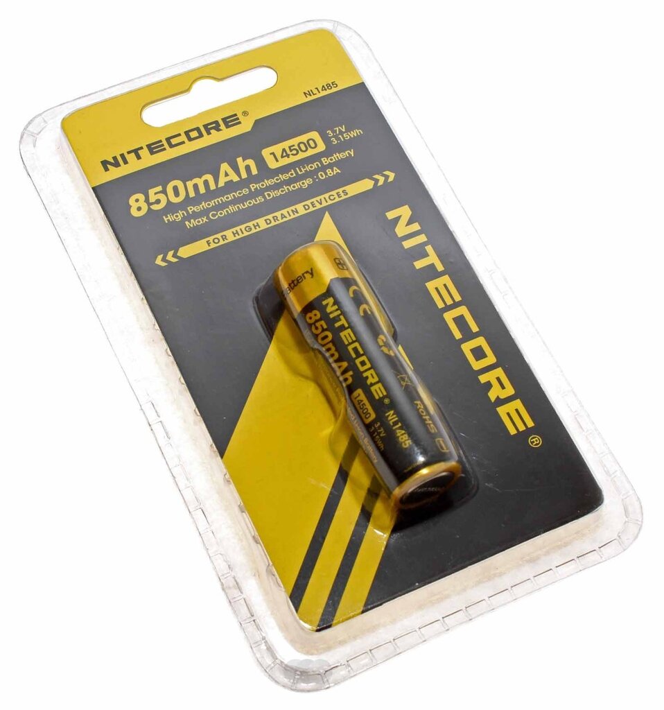 NITECORE 14500 NL1485 850mAh baterija 1 vnt цена и информация | Atsarginiai maitinimo šaltiniai (power bank) | pigu.lt