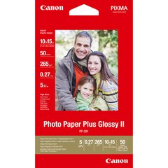 Canon PP-201 10x15 275g 50 sheets, glossy kaina ir informacija | Spausdintuvų priedai | pigu.lt