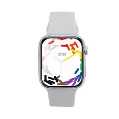 Huamei H12 mini 41 mm aukso atspalvio ratukas Baltas guminis dirželis išmanusis laikrodis kaina ir informacija | Išmanieji laikrodžiai (smartwatch) | pigu.lt